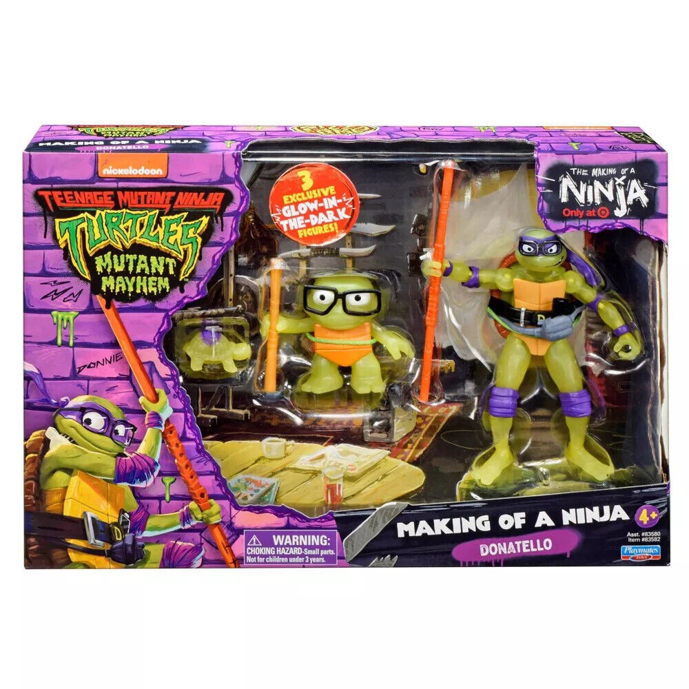 Teenage Mutant Ninja Turtles Mutant Mayhem Making Donatello 3 Pack