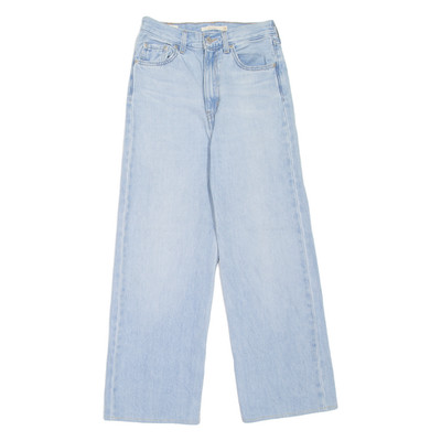 LEVI'S High Waist BIG E Damen Jeans Blau Loose Straight Stone Wash W24 L26