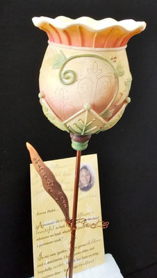 ENESCO BLOOMING WILD COLLECTION, KAREN HAHN - THANK YOU FLORAL STICK, NIB, [B-1]