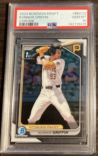 2024 Bowman Draft Chrome #BDC-22 Konnor Griffin PSA 10 1st Bowman