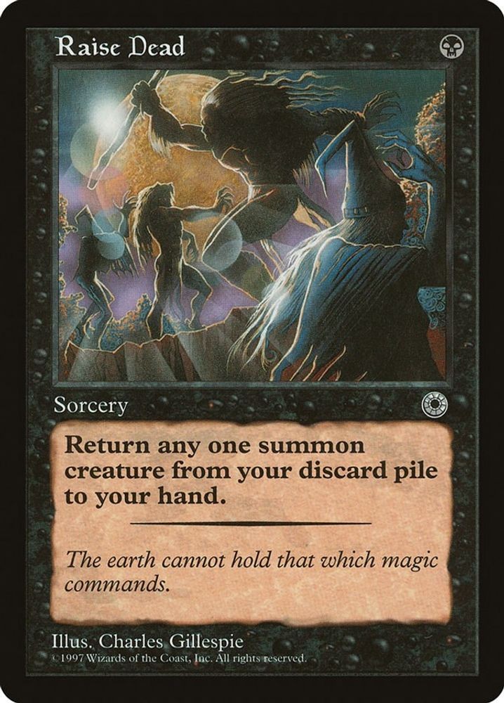 1997 Magic: The Gathering: Portal - Raise Dead (#107, Common, Lightly Played)