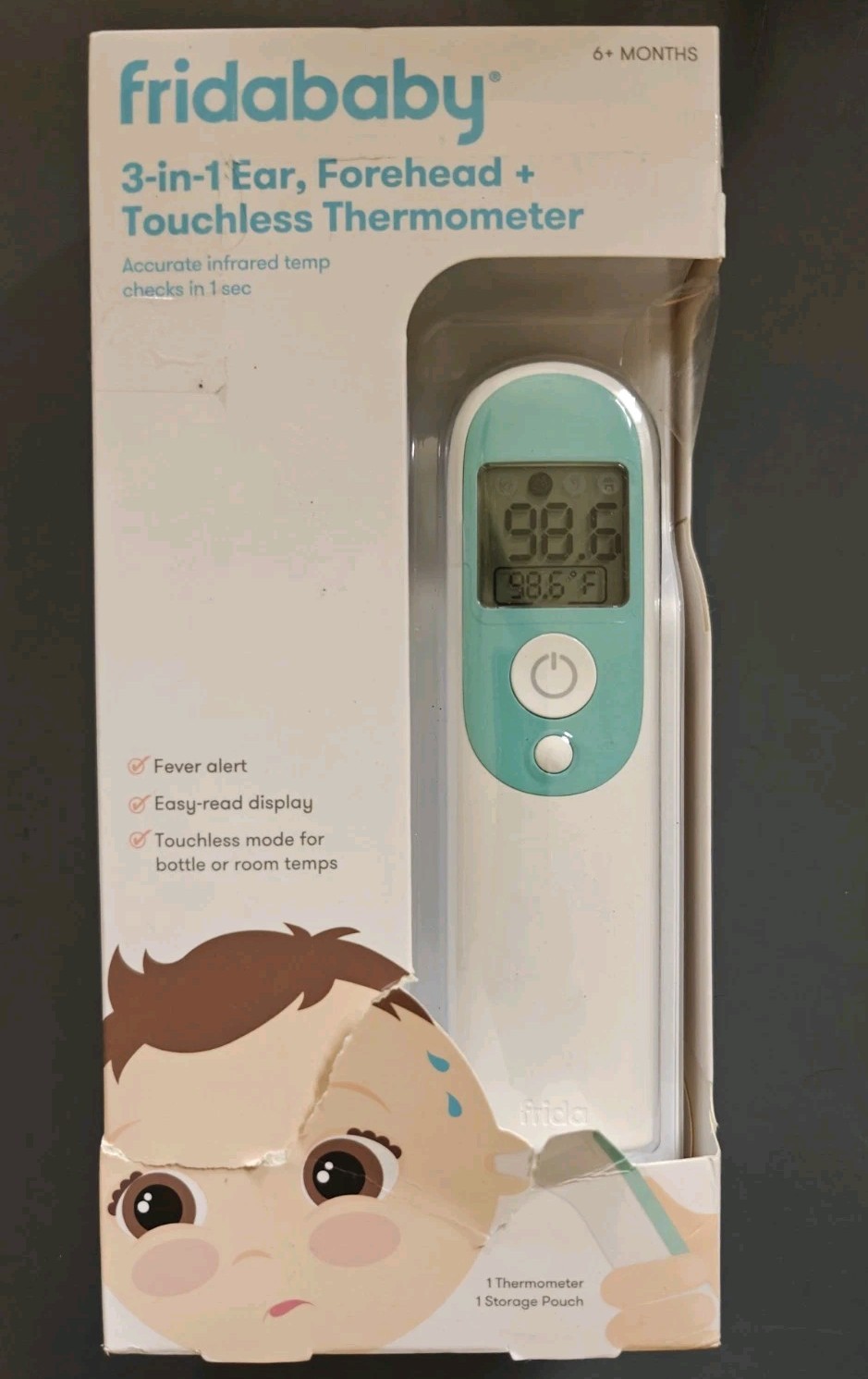 FridaBaby Forehead Thermometer - White