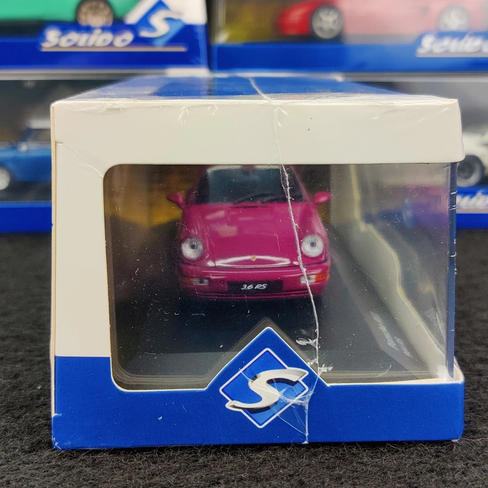 SOLIDO PORSCHE 911 964 CARRERA RS STAR RUBINO/VIOLA 1:43 NUOVO SCATOLA S4312902 - Immagine 4 di 4