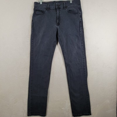 MOTT & BOW Straight Warren Stone Washed Black Jeans. Relaxed Fit.  Men's 35/34