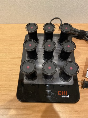 Chi Smart Magnify Ceramic 1" Hot Rollers Curler Set Model CS1104 Tested No Clips - Picture 3 of 5