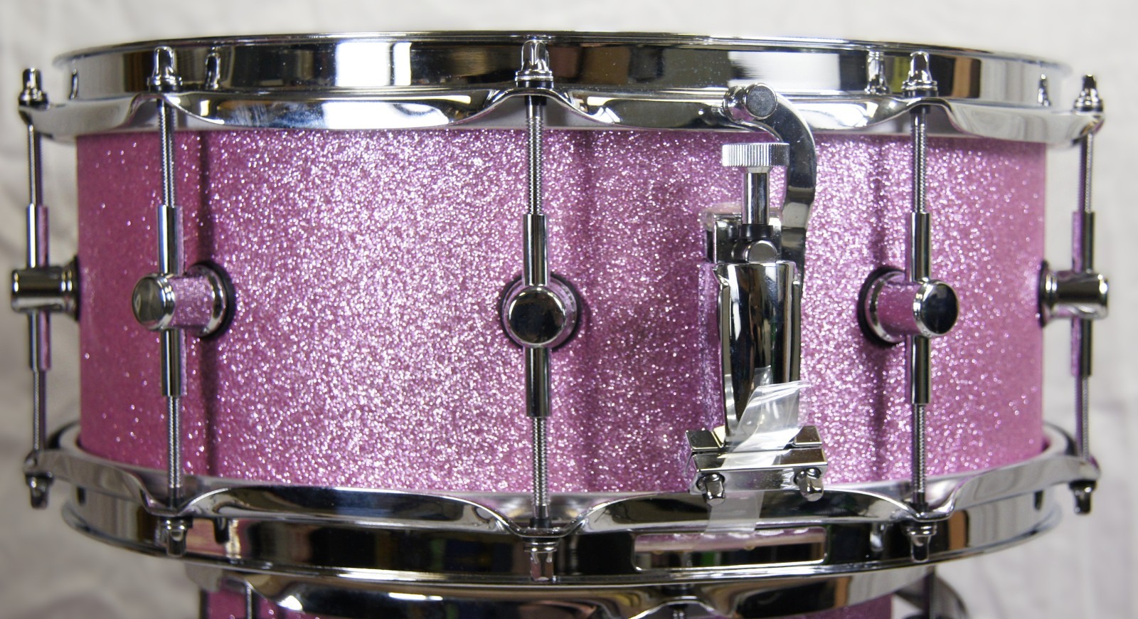 Click Icon 4pc Maple Drum Set Pink Satin Sparkle Finish Shell Pack 18 14 10 14