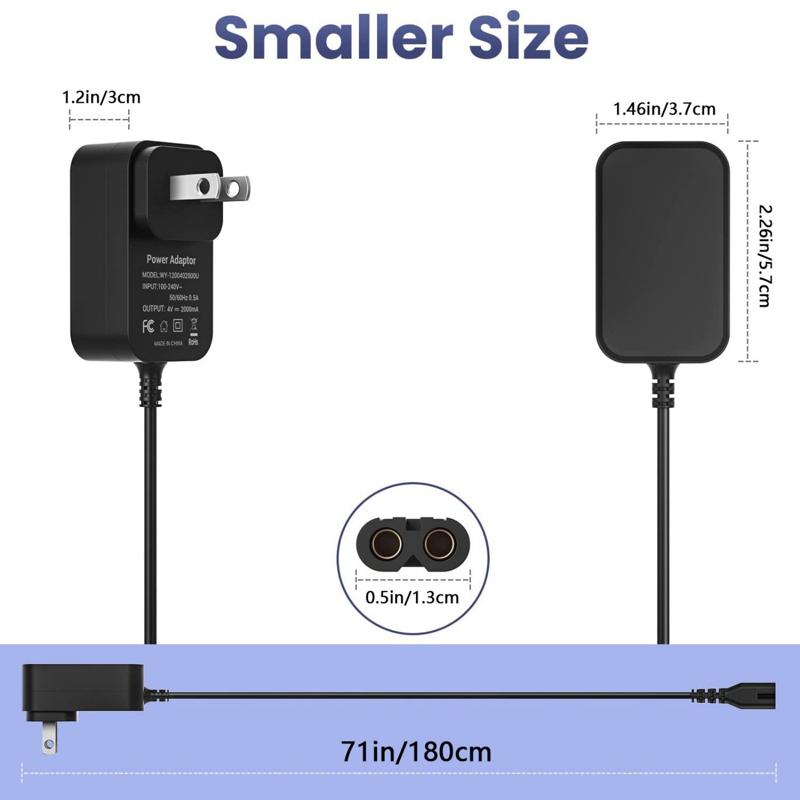 Replacement Charger Cord For Wahl Cordless Magic Clip 8148/8504/2245/8591/8509