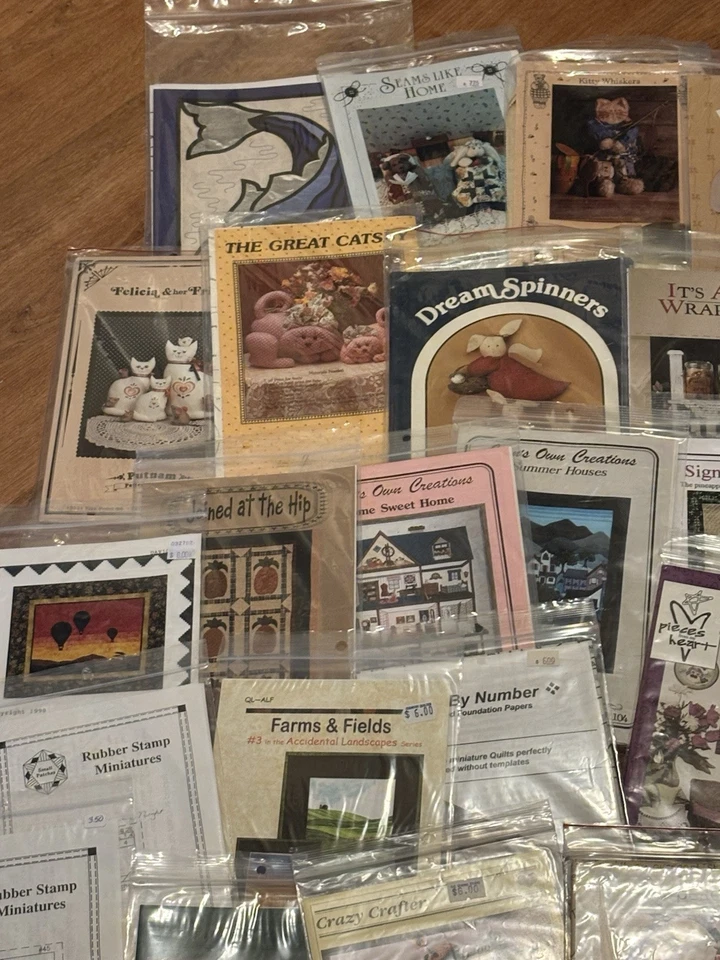 Wholesale Lot X 60 Patterns Crafts Sewing Quilting Ornaments Bags Patchwork (7) - Image 2 of 4