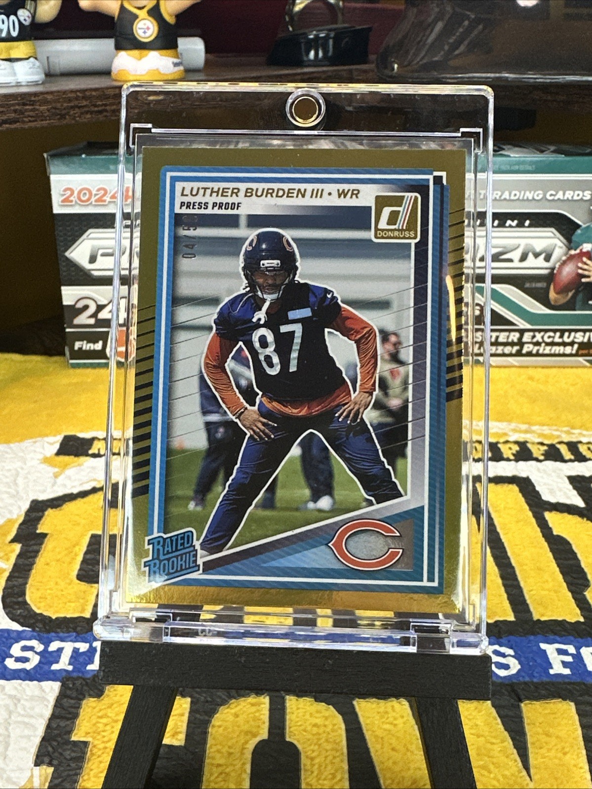 2025 Panini Donruss Luther Burden III Rated Rookie Gold Press Proof /50