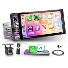 Car Stereo Single Din Carplay Android Auto Car Radio with Bluetooth 5.2, 6.9