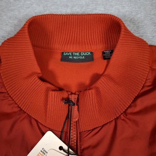 Save The Duck Tucana Vest Men XXL Burnt Orange Plumtech Eco Friendly Zip Pockets image 6