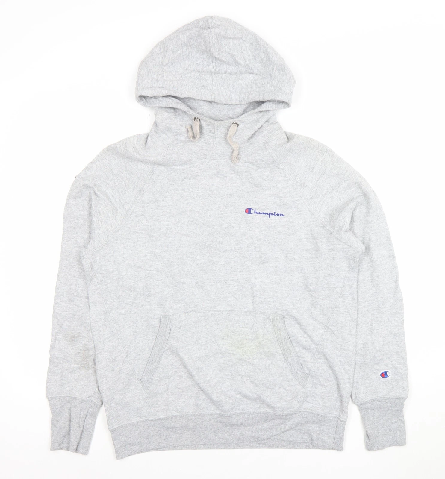 Champion Women's Grey Pullover Hoodie Medium Cotton Blend
