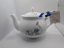 Whittard Anita Jeram Everything Stops For Tea Rabbit Guinea Pig Tea Pot BNWT