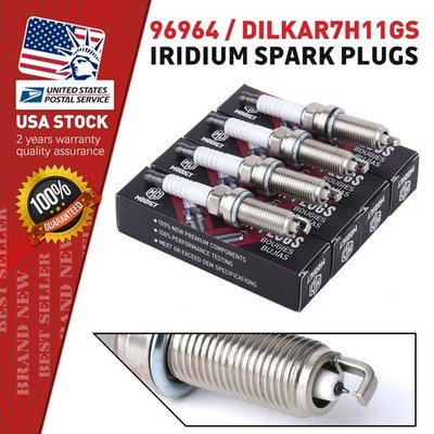 4Pcs New Upgrade Quality Spark Plugs (Iridium) 96964 DILKAR7G11GS For Mazda 6