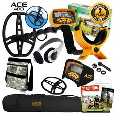 Garrett ACE 400 Metal Detector with Headphones, Pouch, and Carry Bag