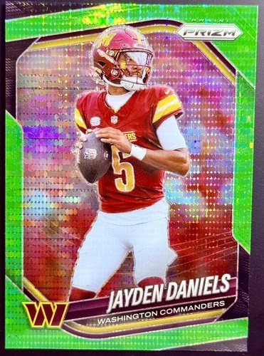 2025 Panini Prizm - Jayden Daniels #278 Neon Green Pulsar Prizm