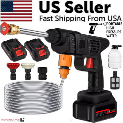Portable Cordless Electric High Pressure Water Spray tool Car Washer Cleaner 