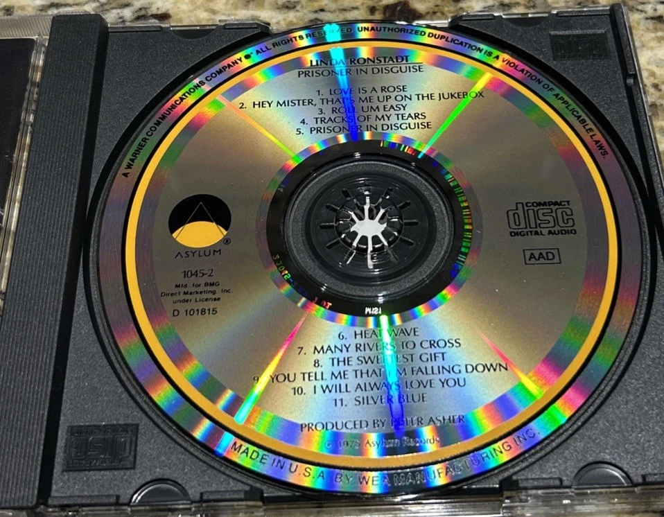 LINDA RONSTADT- PRISONER IN DISGUISE CD 1975 ASYLUM RECORDS 1045-2 - Image 3 of 4