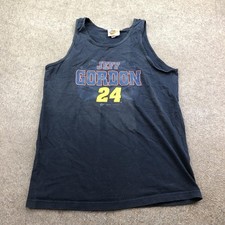 Vintage Jeff Gordon Shirt Mens Large Blue NASCAR 24 Tank Top Winner's Circle