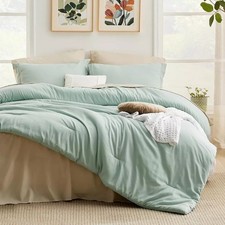 100 Organic Cotton Duvet Cover Soft Breathable Bedding with 2 Pillowcases Set.