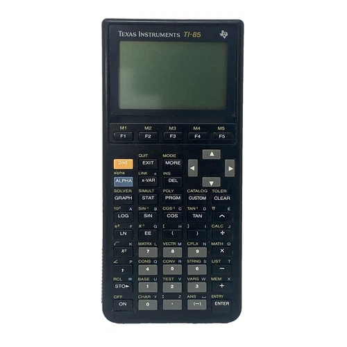 Texas Instruments TI85 Graphing Calculator Black Vintage Programmable Scientific