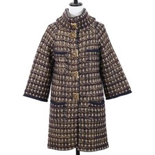 CHANEL P41671K03112 Gribois Button Wool x Cashmere Knit coat 36 Brown