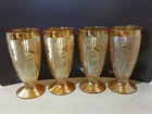 Jeanette Iris and Herringbone Carnival Glass Tumbler - Set of 4