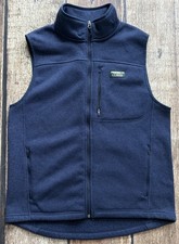 LL BEAN SWEATER FLEECE FULL ZIP VEST BLUE MENS MEDIUM REG EXCELLENT CONDITION