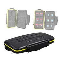 JJC MC-SDMSD24 Ruggard SD Card Case, Micro SD Black SD Card  Micro SD Card