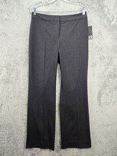 Liz Claiborne Womens Gray Dress Pants Sz 6 Curvy Straight Leg Sits At Waist NWT