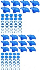 20 Automatic Poultry Chicken Feeder Blue , No Waste w/ Hole Saw Rain-Proof