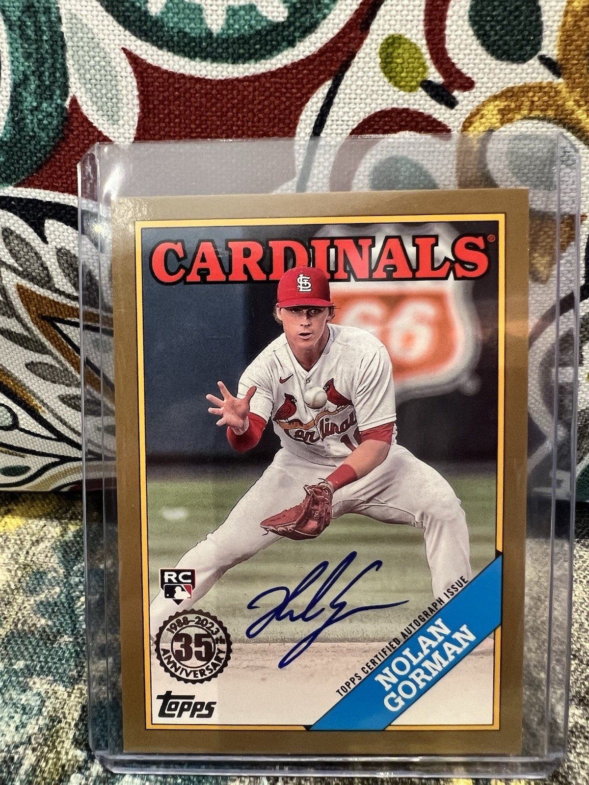 2023 Topps Nolan Gorman 1988 Topps Gold Auto /50