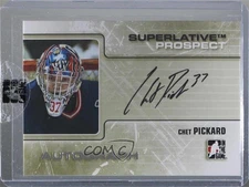 2009-10 ITG Superlative Volume 2 Prospect Silver /40 Chet Pickard #PA-CP Auto