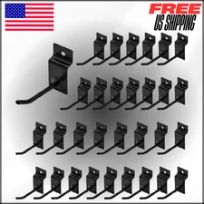 Slatwall Panel Hooks 2", Slat Wall Hanging Display Pegboard Metal Hanger, 30 Pcs