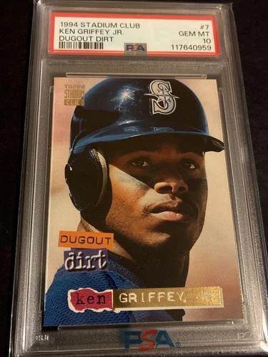 1994 Stadium Club Ken Griffey Jr #7 Dugout Dirt PSA 10