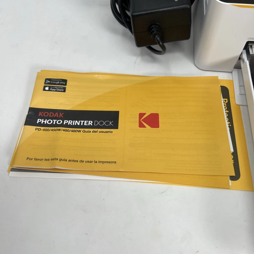 Kodak 4x6 Photo Printer Dock PD450W w/WiFi, iOS + USB-C, Untested Excellent Cond - Image 4 of 4