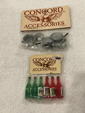 Vintage Concord Accessories Miniatures Pots Pans Cookware / Bottles Lot New