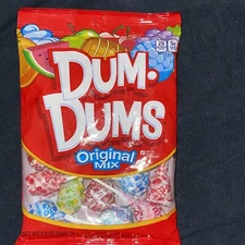 Dum Dums Original Pops, 3.5-oz. Bags (FRUIT MINI LOLLIPOPS) Free Of Allergens