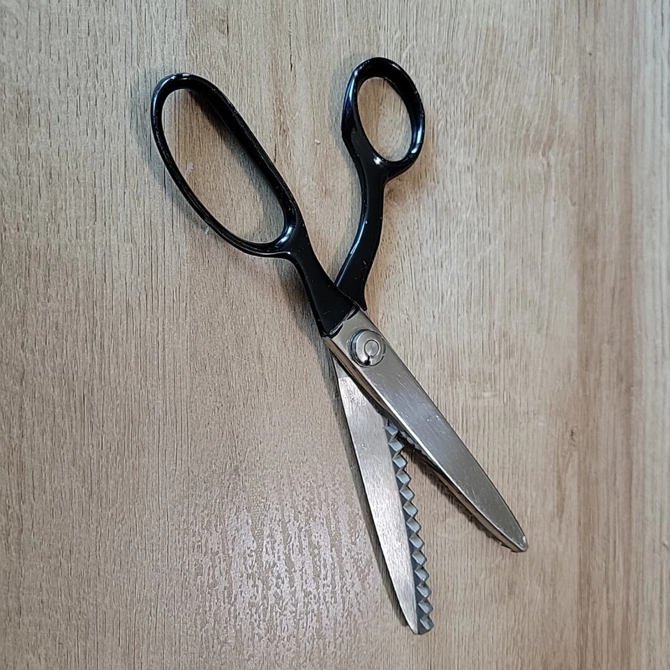 Wiss CB9 Vintage Drop-forged steel pinking zig-zag cut shears scissors USA 9" In - Image 3 of 4
