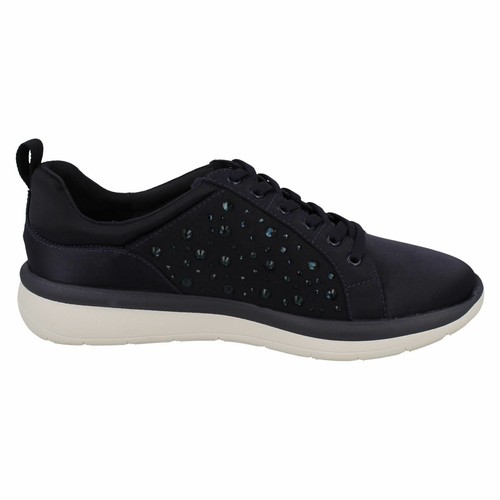 Ladies Clarks Cloudsteppers 'Ezera Ave' Casual Lace Up Trainers - D Fitting - Picture 11 of 21