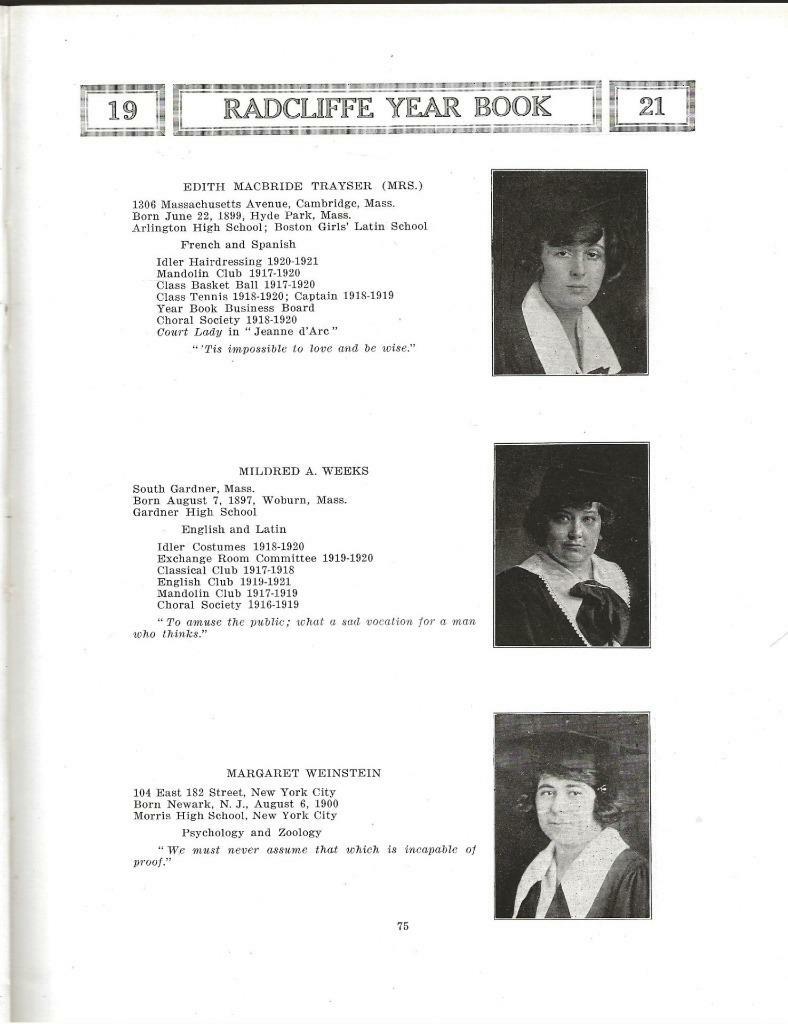 1921 HARVARD RADCLIFFE COLLEGE YEARBOOK, CAMBRIDGE, MASSACHUSETTS eBay