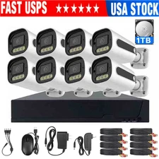 5MP Lite 8CH DVR 1080P Security Camera System Outdoor H.265+ Home CCTV Kit IP66