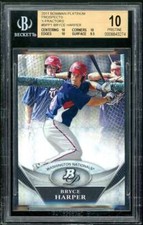 Bryce Harper RC 2011 Bowman Platinum Prospects X-Fractors #1 (PRISTINE) BGS 10