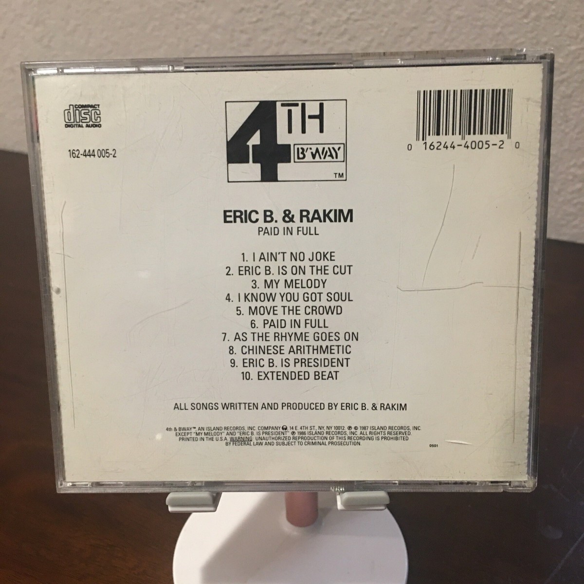 Eric B. & Rakim / Paid In Full / 2CD国内盤 1987 Island Records Inc. Rap Artists ERIC B. & RAKIM, PAID IN FULL