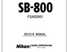 NIKON SB-800 SPEEDLIGHT FLASH INSTRUCTION  REPAIR/SERVICE MANUAL CDROM ENGLISH