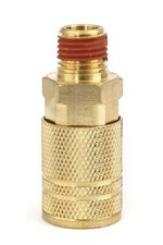 Industrial Brass Air Coupler 1/4 Inch Body Size NPT Male Threads Hose Fitting