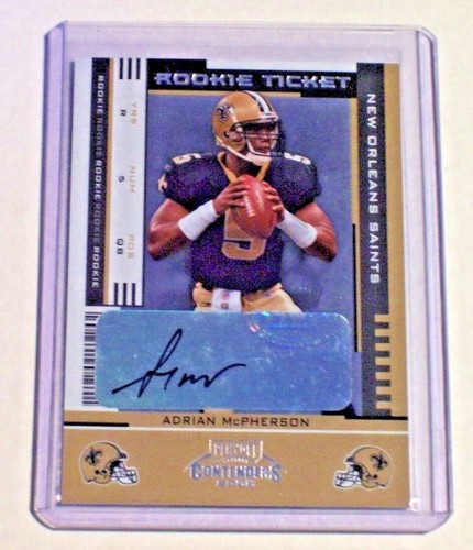 Adrian McPherson [Preview Ticket Autograph Green] #103 2005 Playoff Contenders card