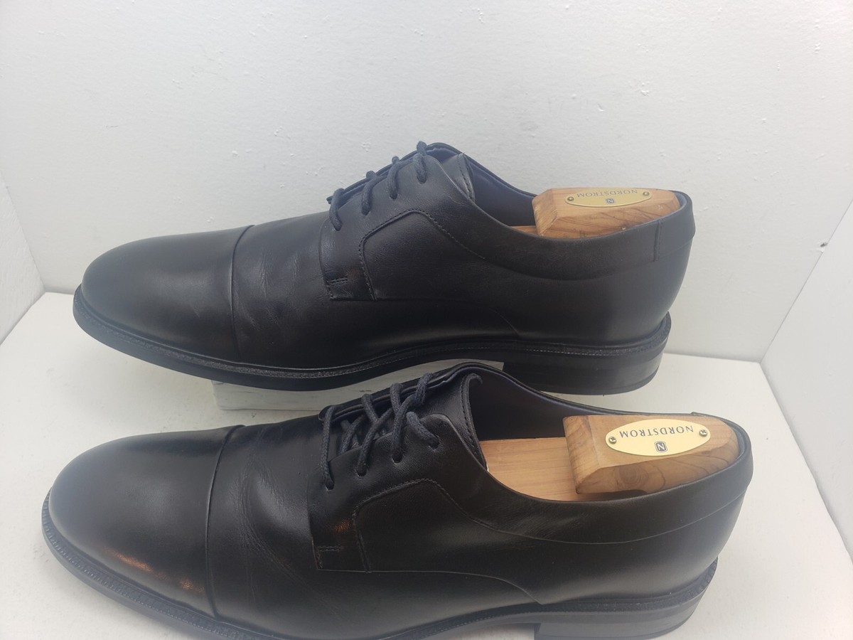 COLE HAAN GRAND OS BLACK LEATHER CAP TOE OXFORDS SHOES SIZE  display picture 1