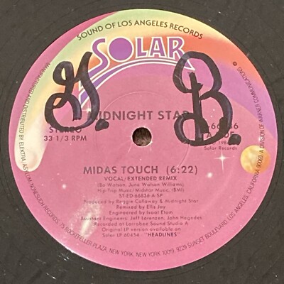 Midas Touch 👆 Midnight Star 1986 Vinyl Electronic Single