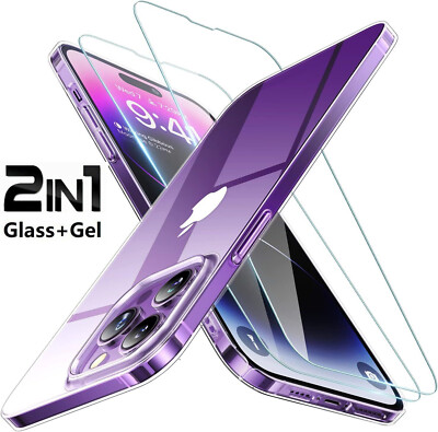 Hülle für Apple iPhone 15 14 13 Pro Max Plus 12 11 XR Klar Slim Silikon Cover